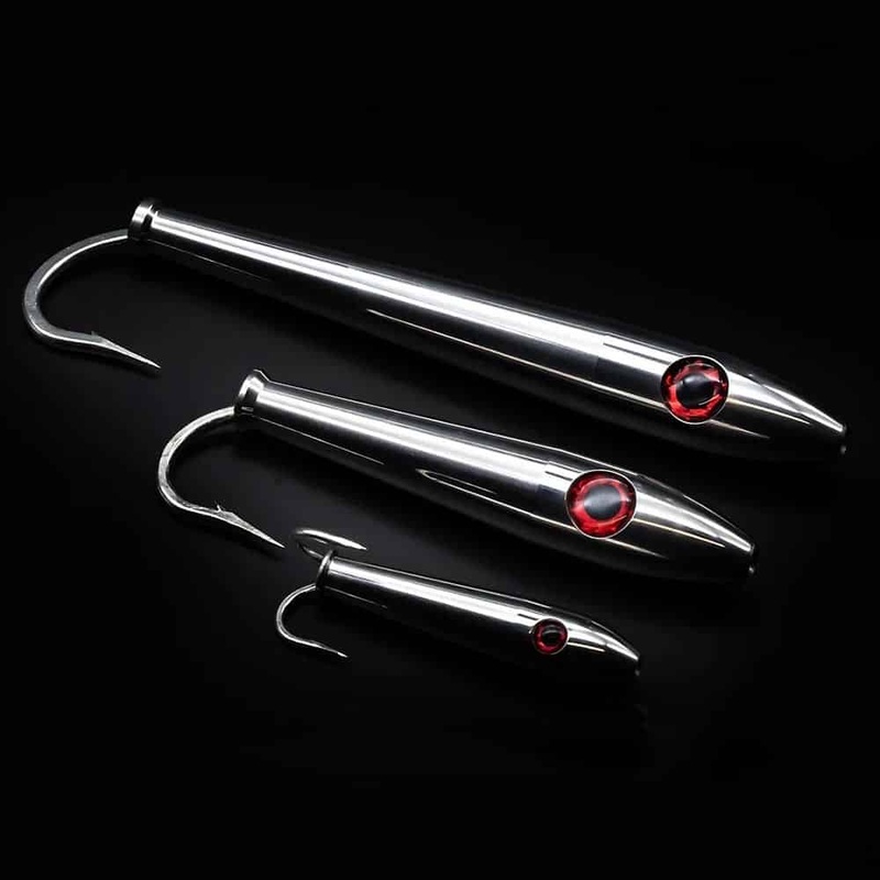 Red Eye Stainless Steel Tuna Stick Trolling Lures 2" 1.1oz w/Double Hook