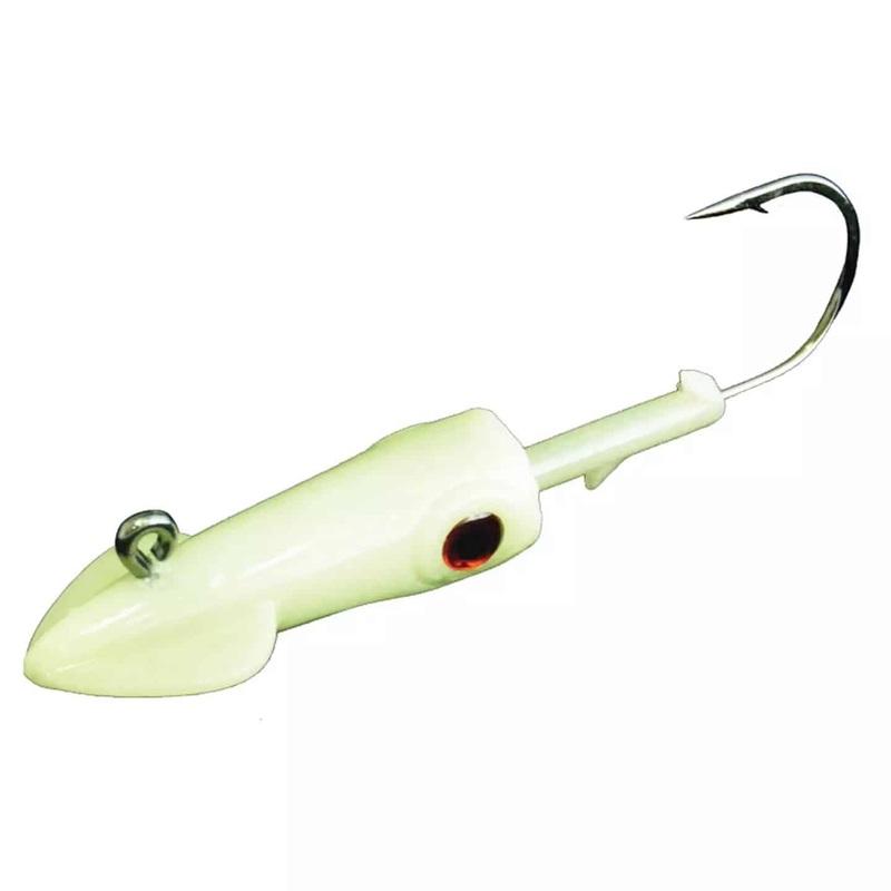 Sabo Squid Jig Heads 2pk 1oz Glow