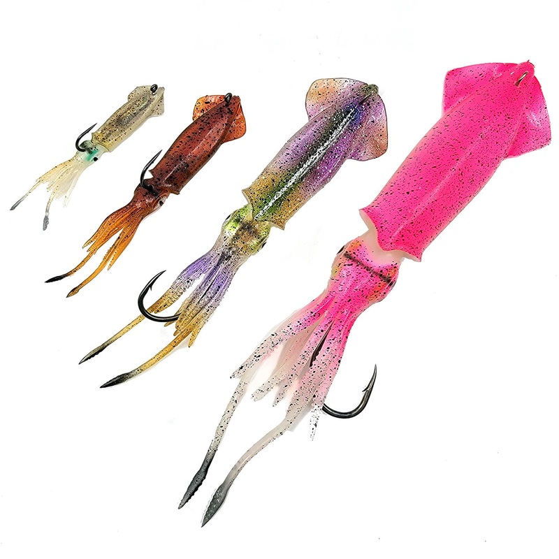 Savage Gear 3D Swim Squid Lures 3 5/8" Green Eye