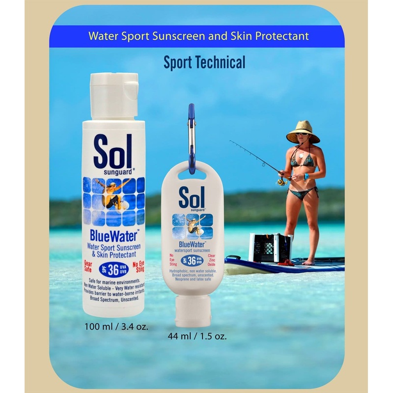 SOL Blue Water SPF 36 Sunscreen 1.5oz Caribiner