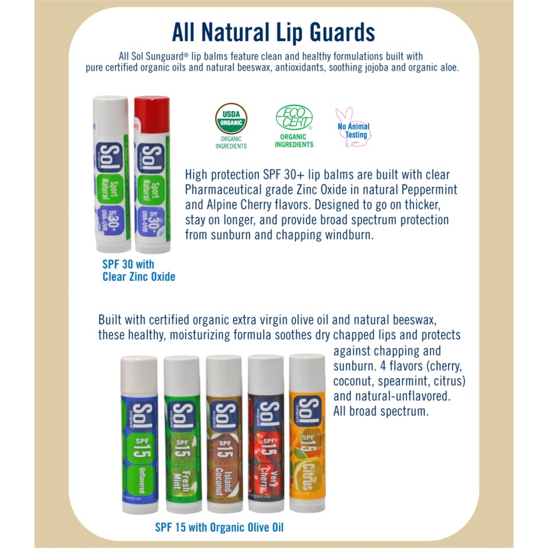 SOL SPF 30 Unflavored Lip Balm