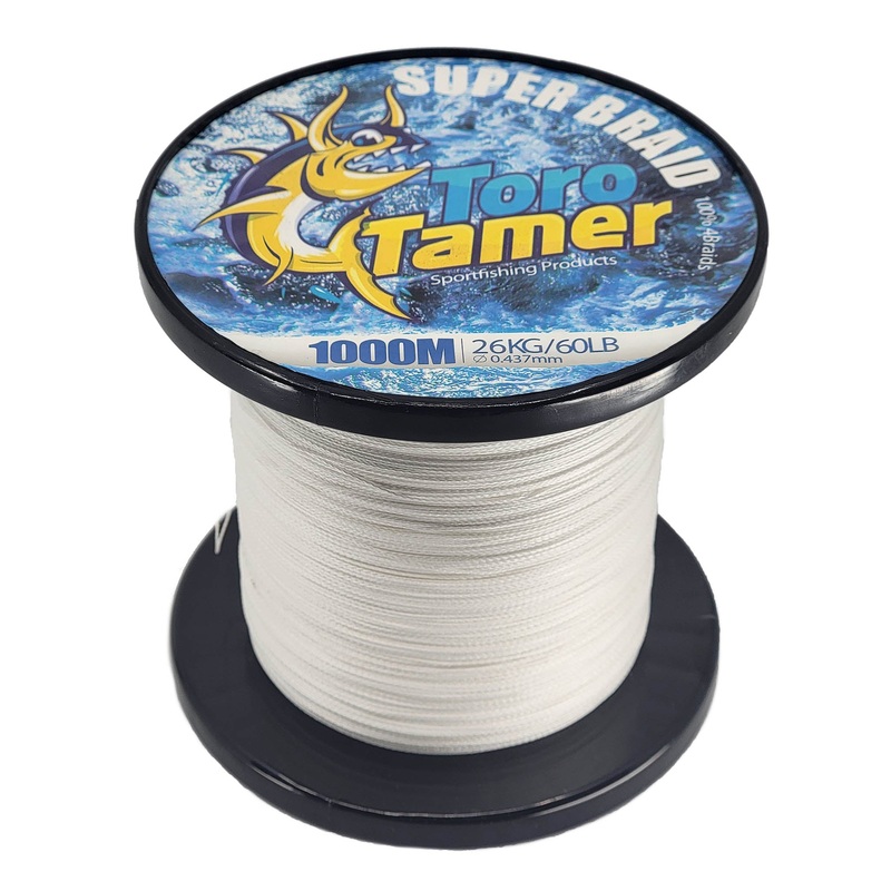 Toro Tamer 4 Strand Solid Braid 1000M 20lb White