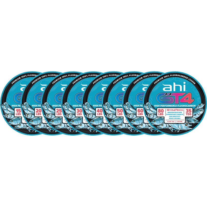 Ahi GT4 Fluorocarbon 35yd Spools 15lb