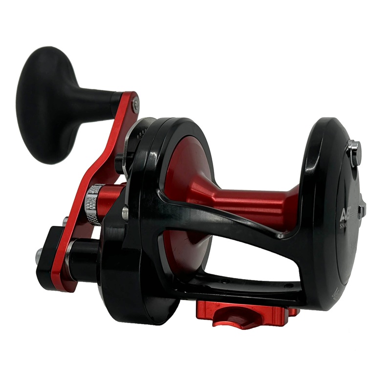 Avet LX Raptor Plus 6/3 MC Two Speed Reels Right Hand Black Red