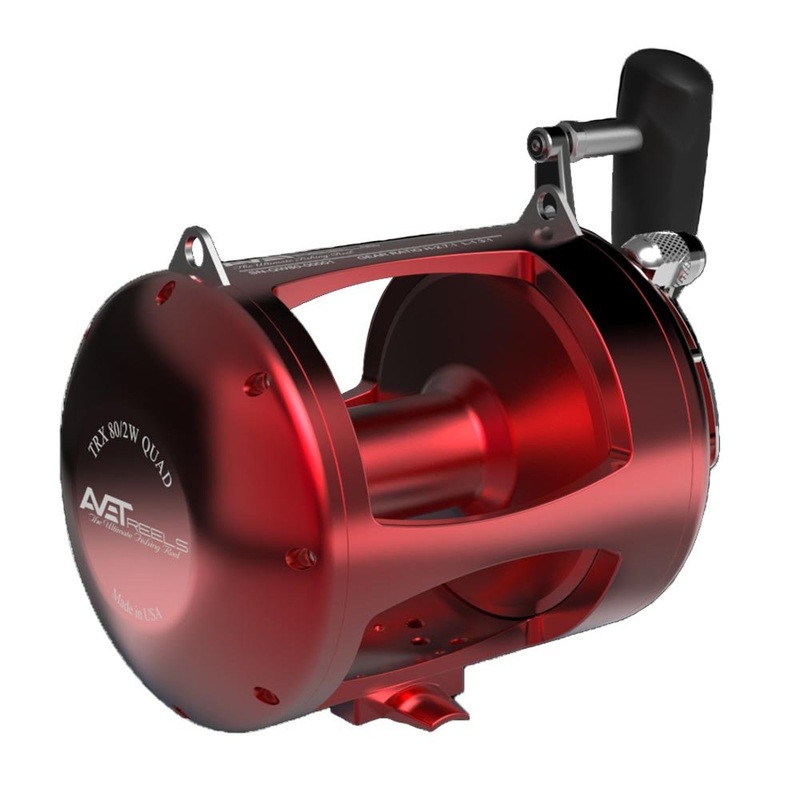 Avet Quad T-RX 80W Wide Two Speed Reels Right Hand Blue