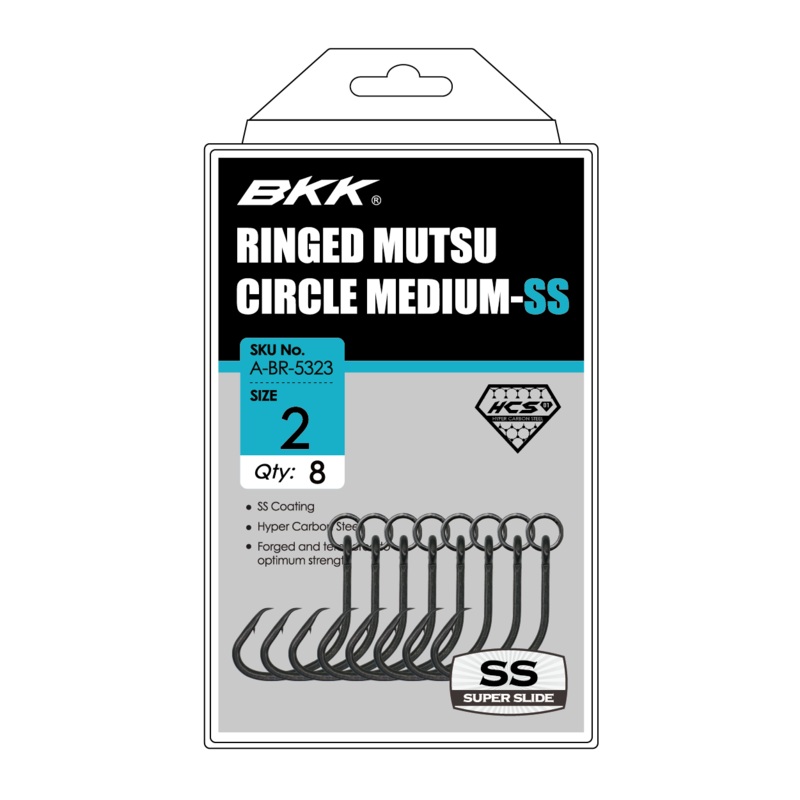 BKK Mutsu Medium Ringed Offset Circle Hooks #2 8pk