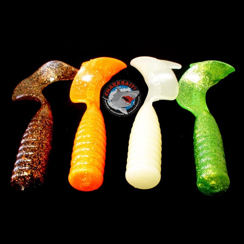 Boneyard Big Bone 11" Single Tail Grubs 3pk Glow