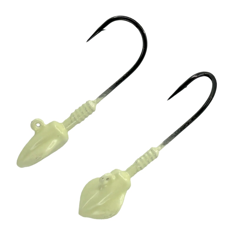 LM Fluke Jig Heads 2pk 1oz Glow