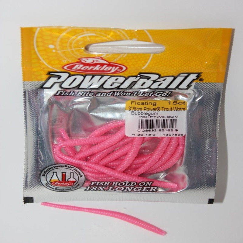Berkley 3" Floating Powerbait Worms Bubblegum Pink