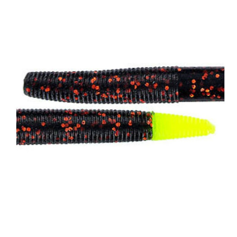 Gary Yamamoto 5" Smoke w/blk copper Chartreuse Tip Yamasenko Smoke w/blk copper Chartreuse Tip