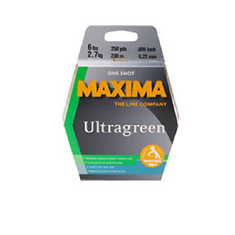Maxima One Shot 220-250 Yard Spools Ultra Green 6lb, .009", 250yd