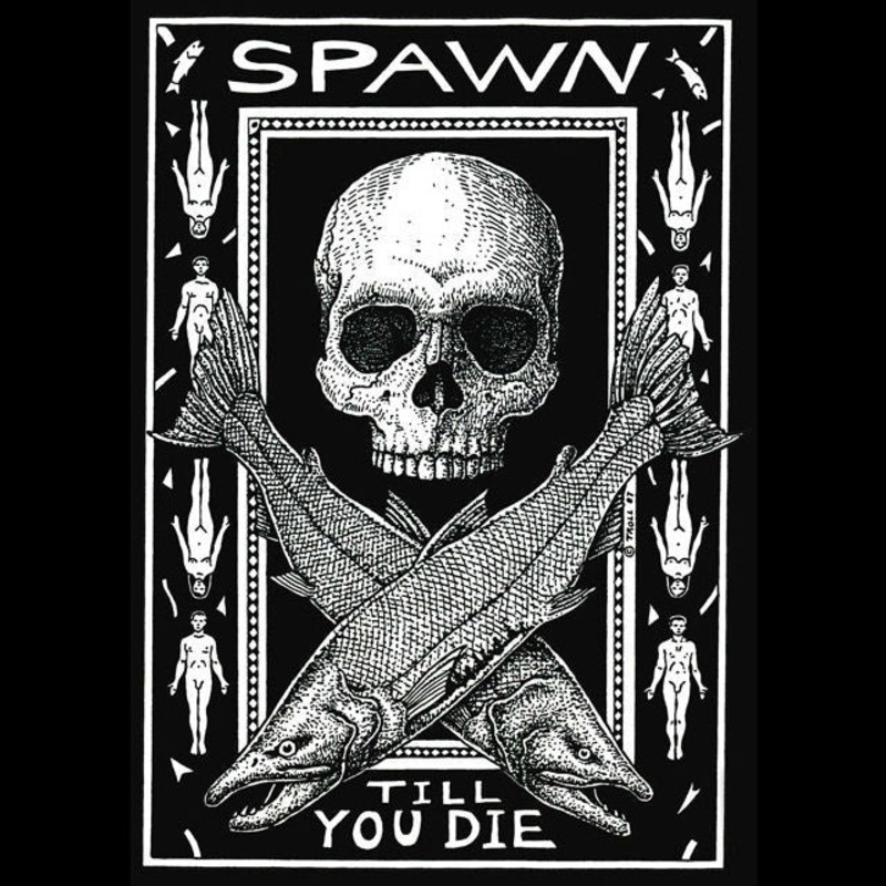 VINTAGE SPAWN TILL YOU DIE T-Shirt S BLACK