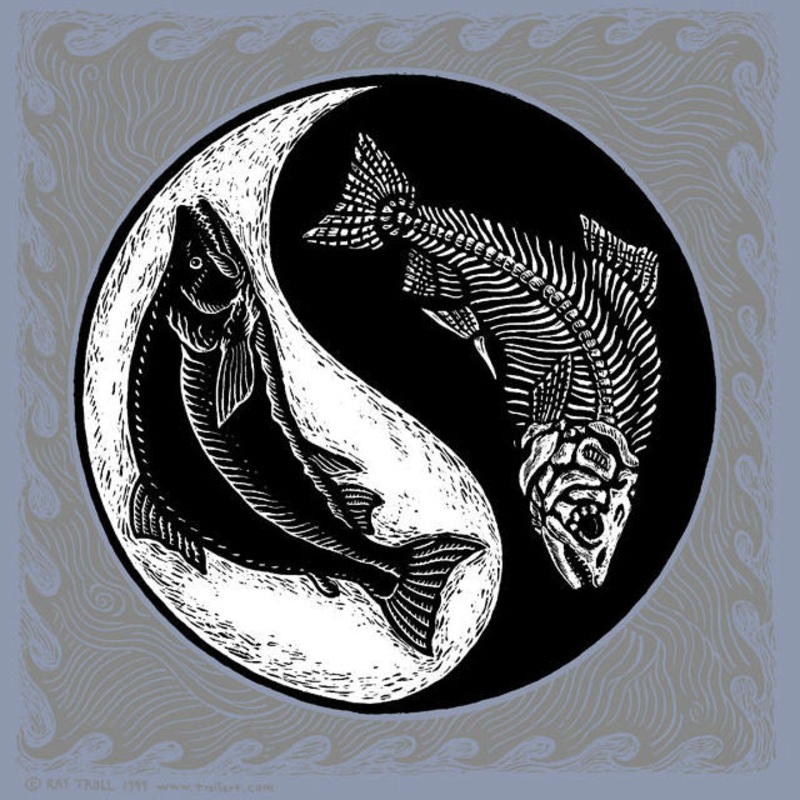 YIN YANG T-Shirt S INDIGO