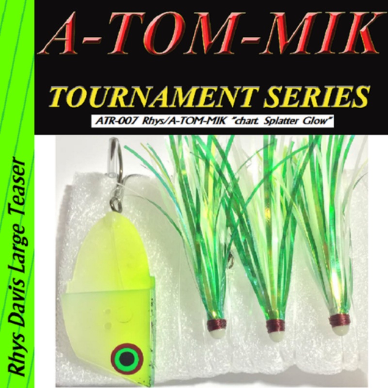 A-TOM-MIK  ATR-007 Rhys/A-TOM-MIK Chartreuse Splatter Glow Meat Rig ATR-007 Rhys/A-TOM-MIK Chartreuse Splatter Glow Meat Rig