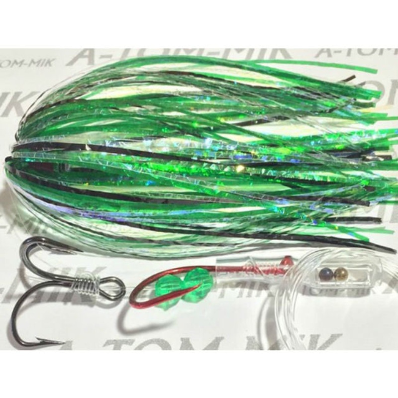 A-TOM-MIK Tournament Series Trolling Flies T038 Black/Green Crinkle (2003) T038 Black/Green Crinkle (2003) Standard
