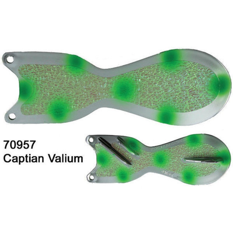 Dreamweaver Spin Doctor Flasher Chrome/ Green Dot 8"