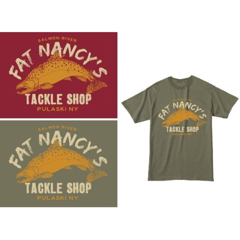 Salmon River Fat Nancy's T-Shirt M Crimson