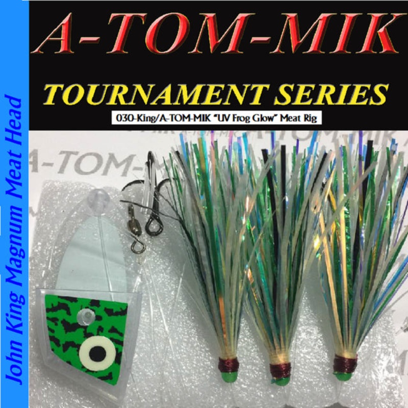 A-TOM-MIK King-030/UV Glow Frog Meat Rig UV Glow Frog