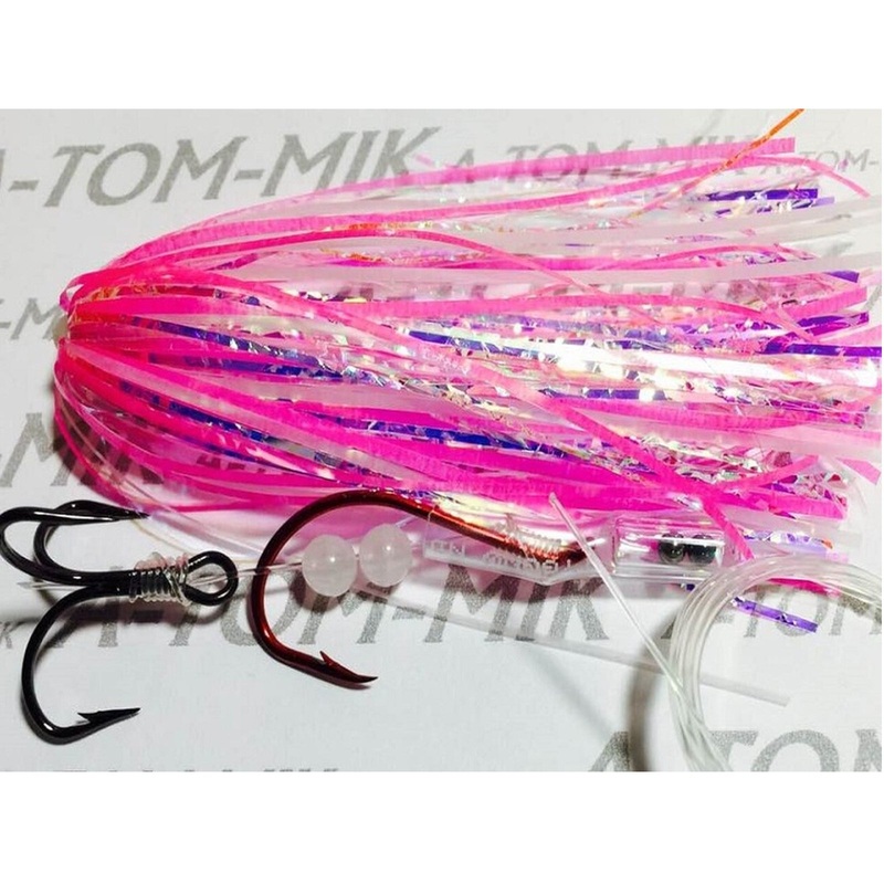 A-TOM-MIK Tournament Series Trolling Flies T184 UV Pink Glow T184 UV Pink Glow Standard