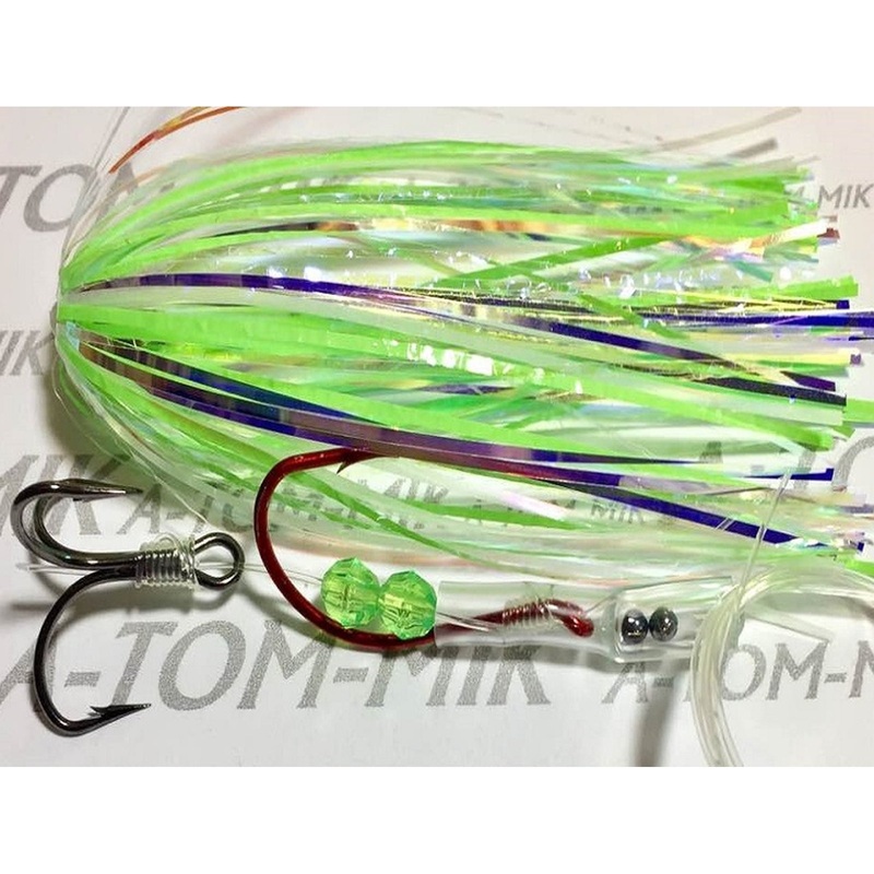 A-TOM-MIK Tournament Series Trolling Flies T186 UV Green Glow T186 UV Green Glow Standard