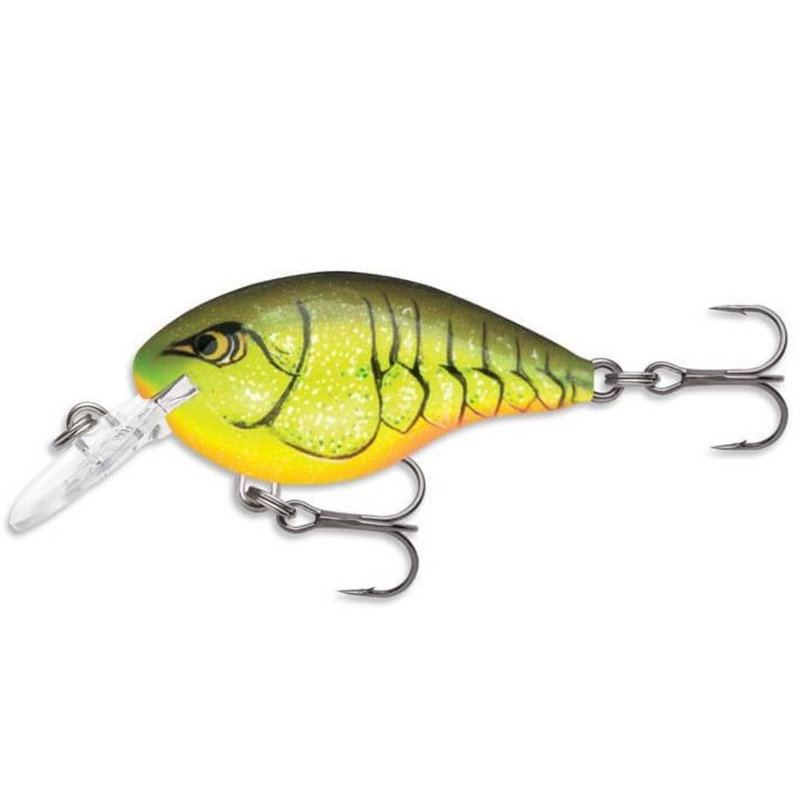 Rapala DT-6 Chartreuse Rootbeer Crawdad Chartreuse Rootbeer Crawdad DT-6