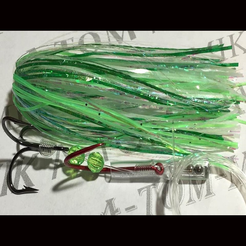 A-TOM-MIK Tournament Live Series Trolling Flies L205 Green Crinkle Lime Live L205 Green Crinkle Lime Live Standard