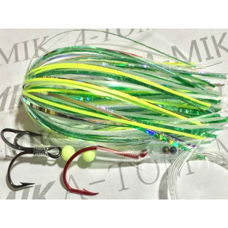 A-TOM-MIK Tournament Series Trolling Flies T107X Green Hammer Glow T107X Green Hammer Glow Standard