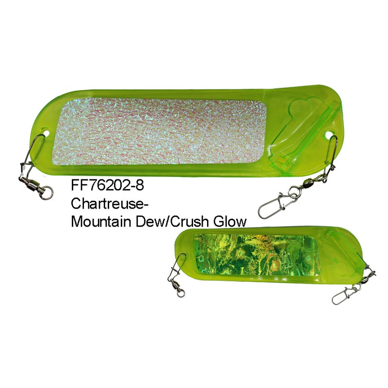 Dreamweaver Flip Fin Flasher Chartreuse-Mountain Dew/Crush Glow Chartreuse-Mountain Dew/Crush Glow 8"