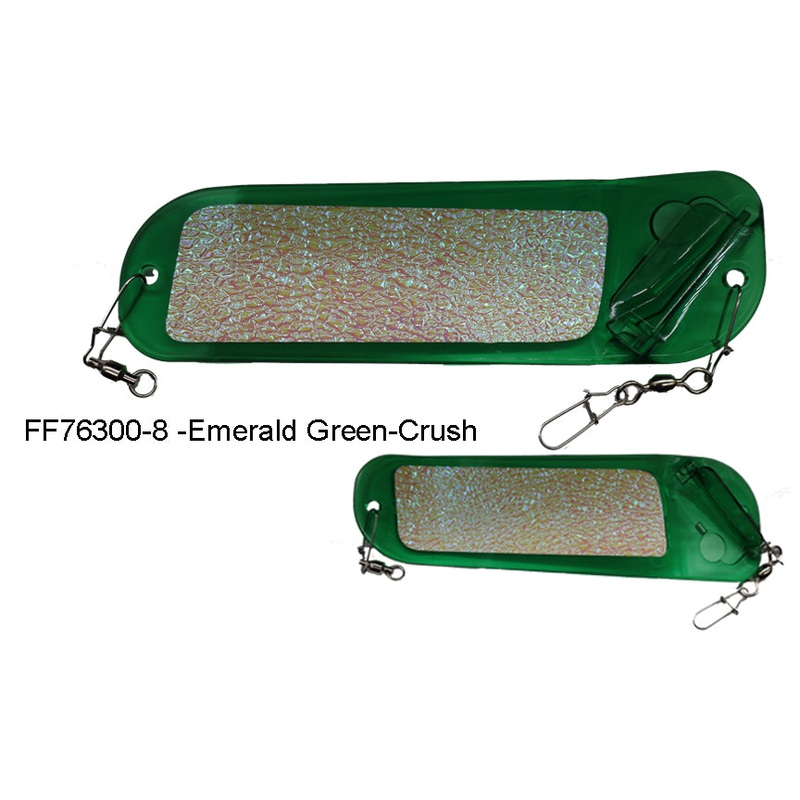 Dreamweaver Flip Fin Flasher Emerald Green-Crush Emerald Green-Crush 8"