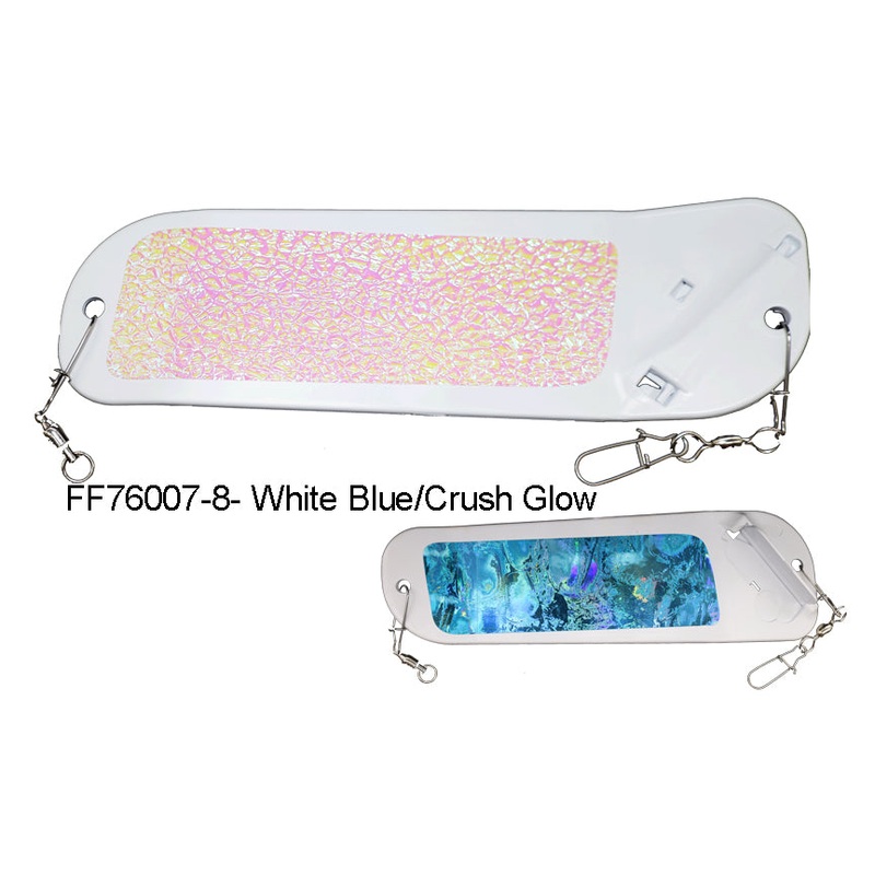 Dreamweaver Flip Fin Flasher White- Blue/Crush Glow White- Blue/Crush Glow 8"