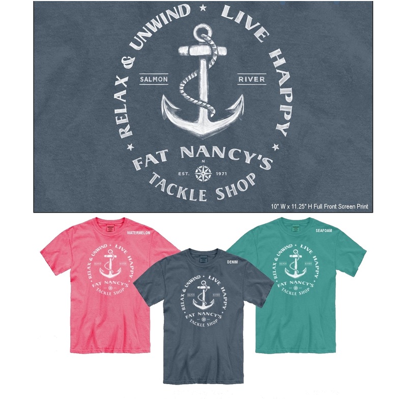 Fat Nancy's Tackle Shop Relax & Unwind T-Shirt M Watermelon