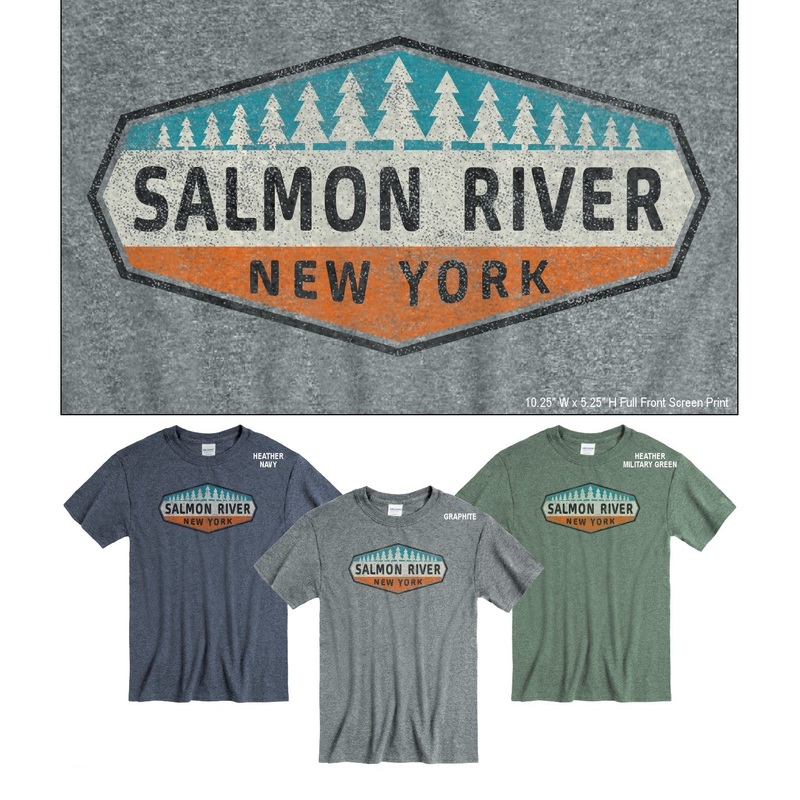 Salmon River N.Y. T-Shirt M HEATHER NAVY