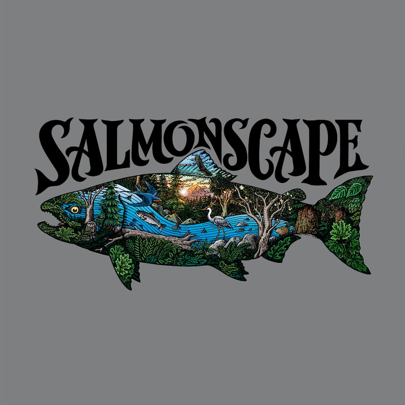 Salmonscape T-Shirt S CHARCOAL