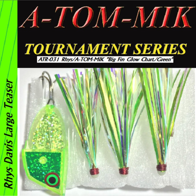 A-TOM-MIK ATR-031 Rhys/A-TOM-MIK Big Fin Glow Chartreuse Meat Rig ATR-031 Rhys/A-TOM-MIK Big Fin Glow Chartreuse Meat Rig