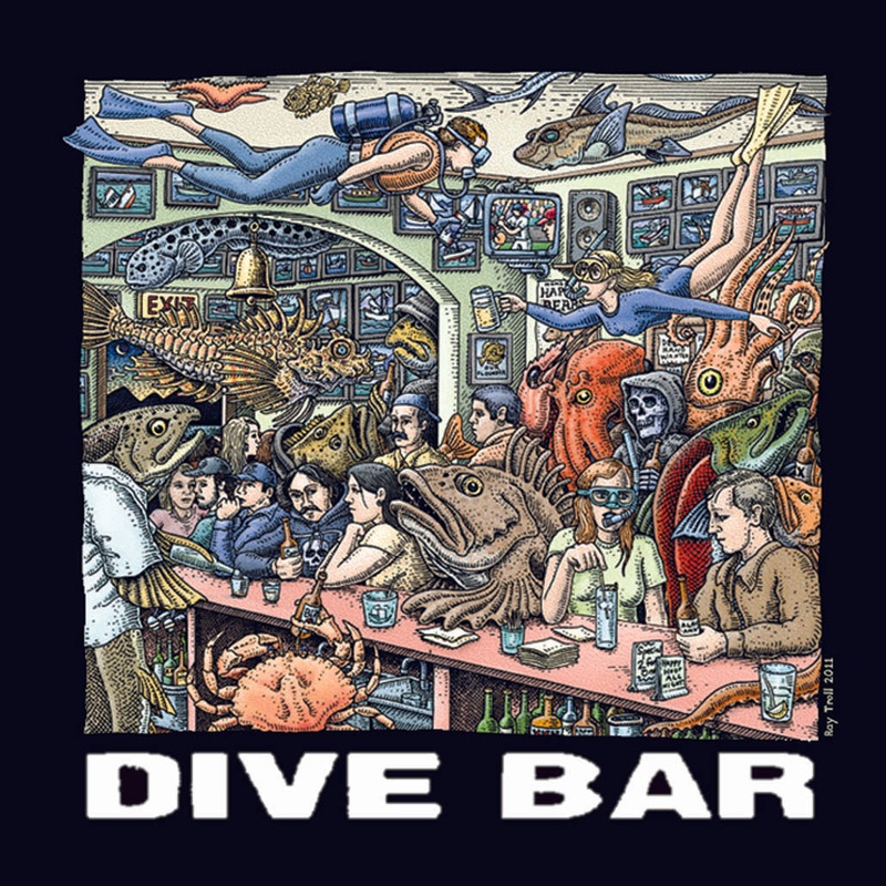 Dive Bar T-Shirt S BLACK