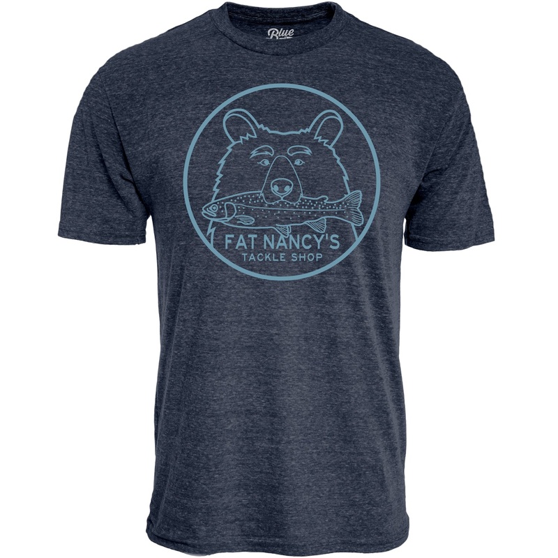 Fat Nancy's Bear Trout Youth T-Shirt S NAVY