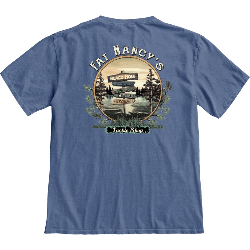 Fat Nancy's Fishing Hole T-Shirt M Pacific Blue