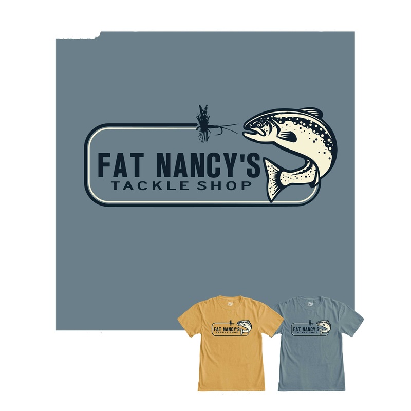 Fat Nancy's Overburden Trout T-Shirt M Baltic