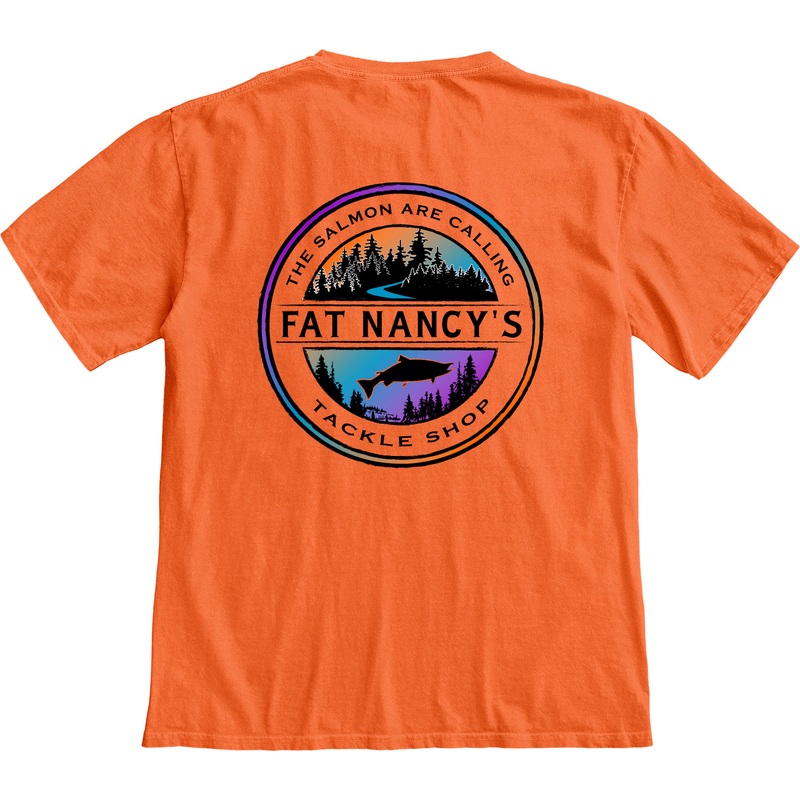 Fat Nancy's The Salmon are Calling T-Shirt M Caribbean