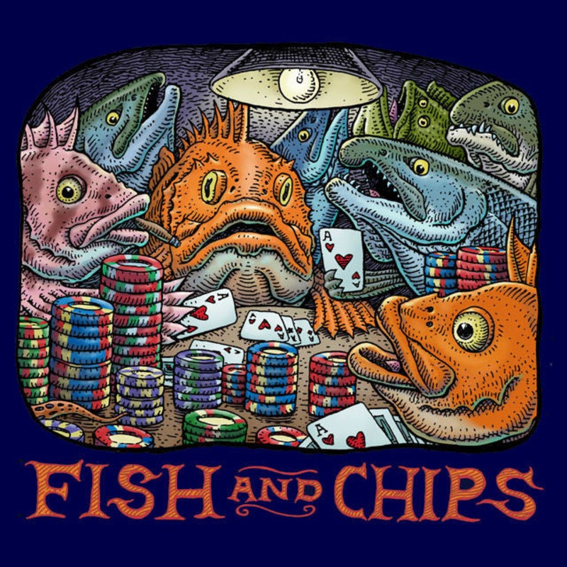 FISH & CHIPS T-Shirt S NAVY