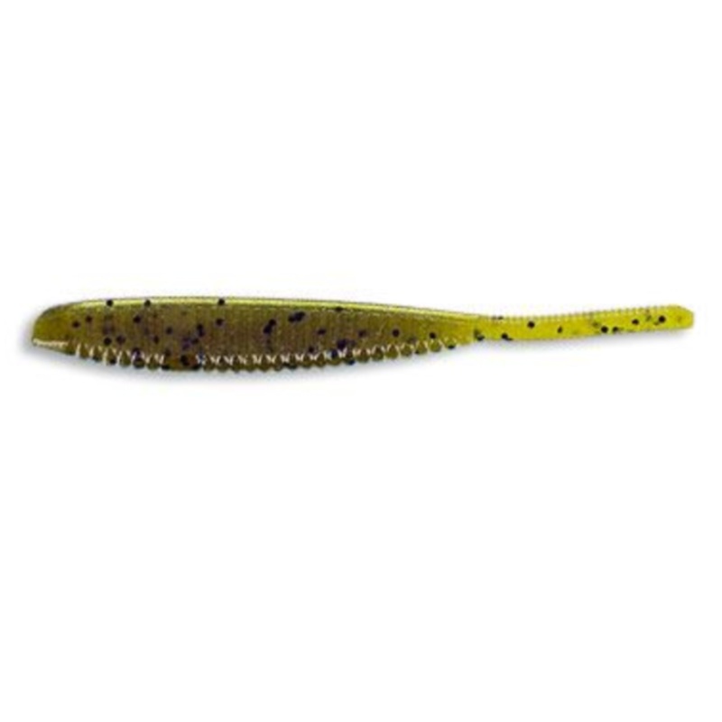 Gary Yamamoto 4" Shad Shape Worm Green Pumpkin/Black Flake Green Pumpkin/Black Flake 4"