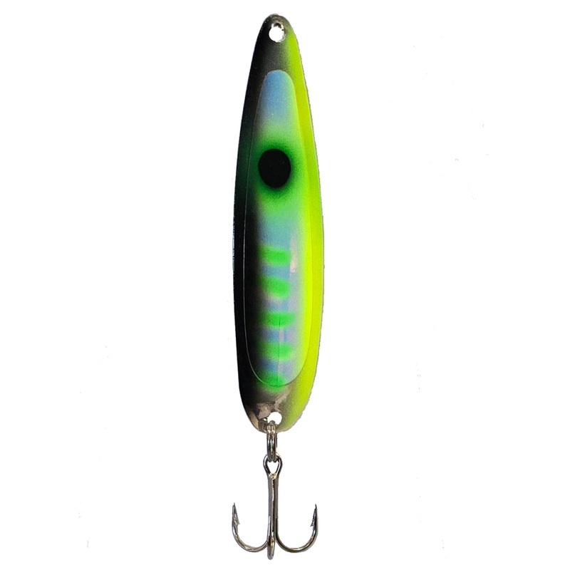 Michigan Stinger Spoon Chartreuse UV Alewife GRN Dot Chartreuse UV Alewife GRN Dot Stingray