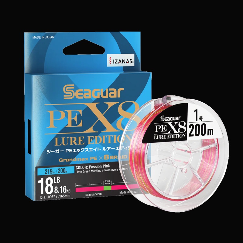 Seaguar PE X8 Micro Braid 12lb .005" Passion Pink 219 Yards