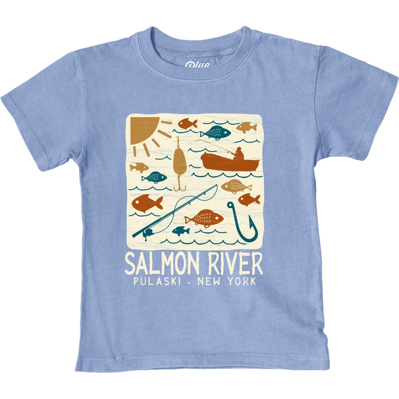 Fat Nancy's Fish and Boat Youth T-Shirt 2T CORNFLOWER BLUE