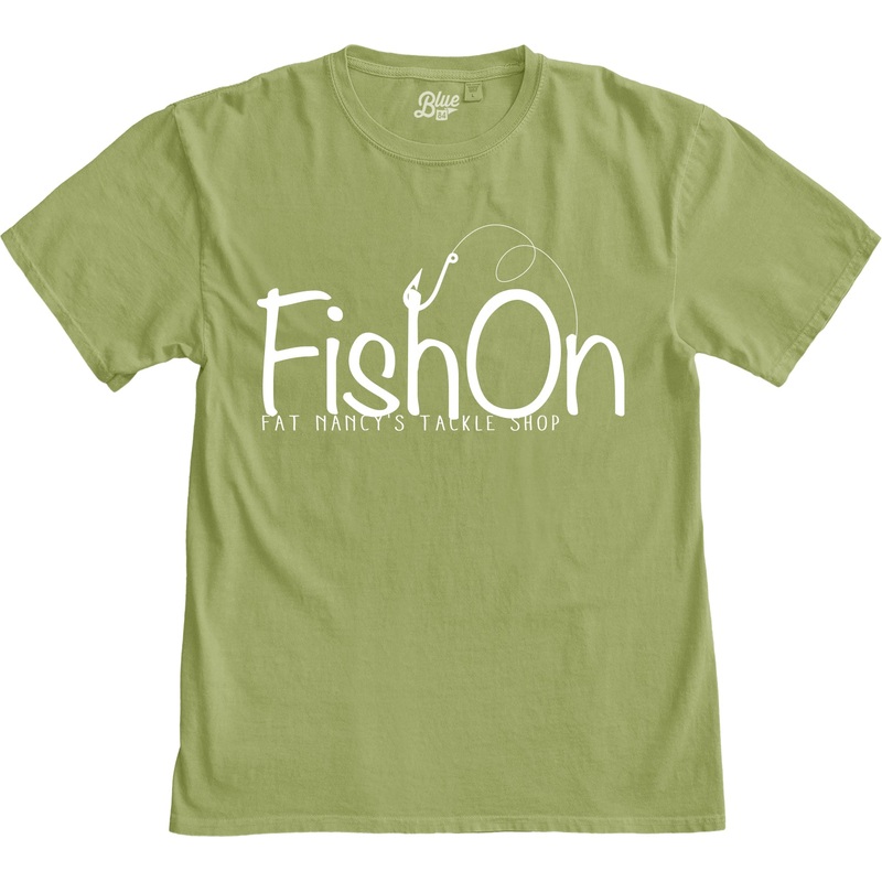 Fat Nancy's Fish On Short Sleeved T-Shirt S Spinach