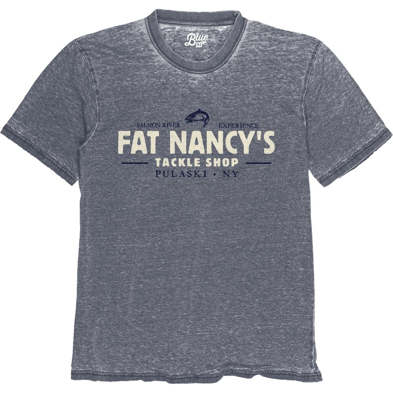 Fat Nancy's Salmon River Experience T-Shirt S Navy