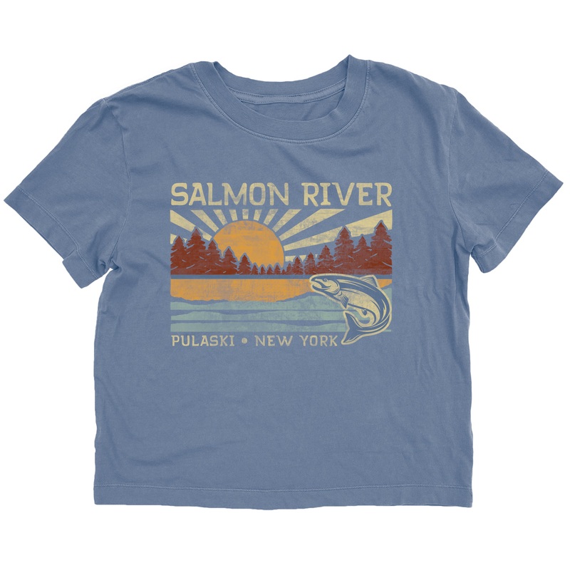 Fat Nancy's Salmon River Sunrise T-Shirt S SHADOW