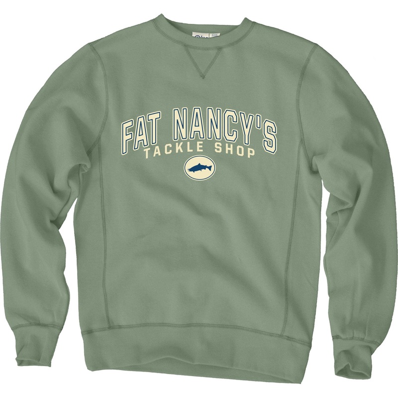 Fat Nancy's Tackle Shop Circle Fish Crew Neck Sweatshirt Agave S