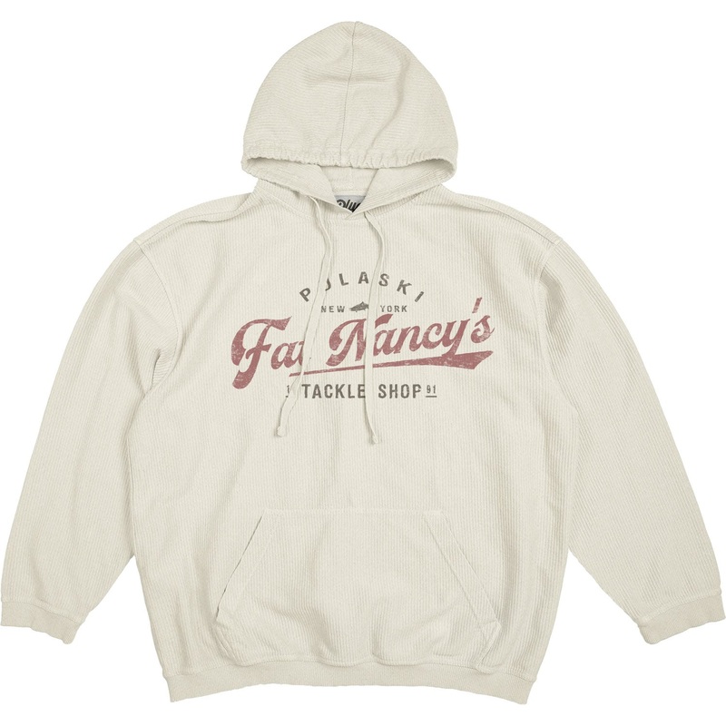 Fat Nancy's Tackle Shop Corded Fleece Hoodie Soft Ivory S