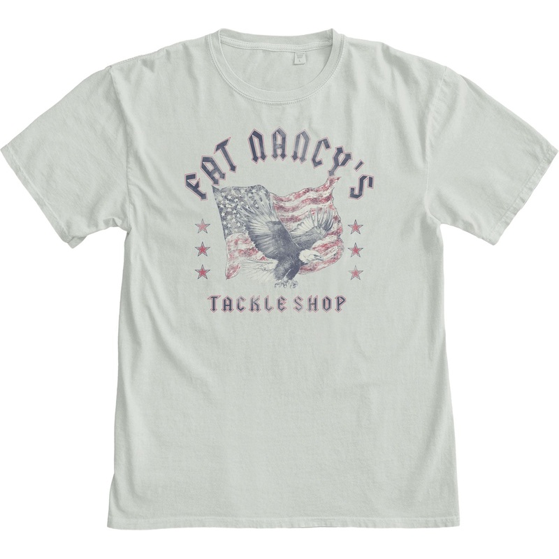 Fat Nancy's Tackle Shop Red White and Blue Eagle T-Shirt S Cement